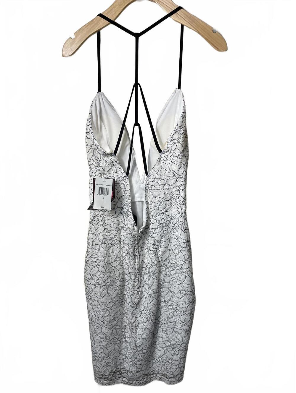 Trixxi Lace Mini Dress Women's Small White Halter Whimsigoth - Picture 3 of 7